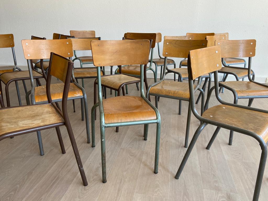 20 vintage mismatched school chairs