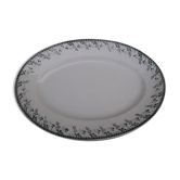 Plat ovale en faïence de Gien modèle Montigny L 34 xm