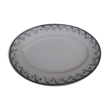 Plat ovale en faïence de Gien modèle Montigny L 34 xm