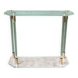 Console, altuglass, 1970s, in the style of Charles Hollis Jones.