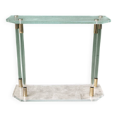 Console, altuglass, années 1970, dans le goût de Charles Hollis Jones