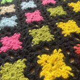 Multicoloured vintage crochet blanket