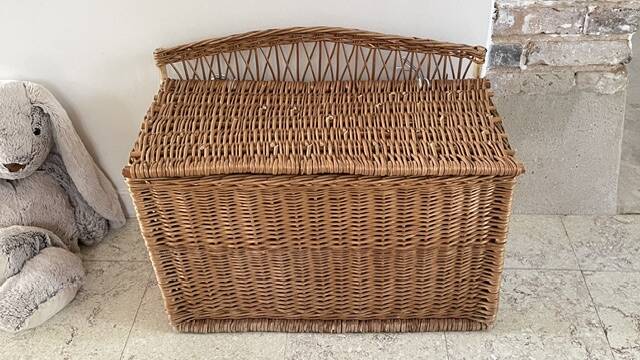 Vintage Rattan Chest Basket