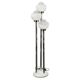 1970s Italian Murano Glass, Chrome and Marble Three-Light Floor Lamp