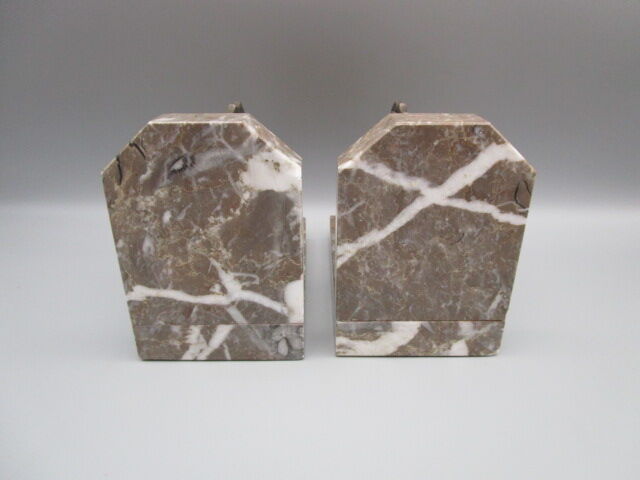 Pair of antique art-deco bookends, fish décor