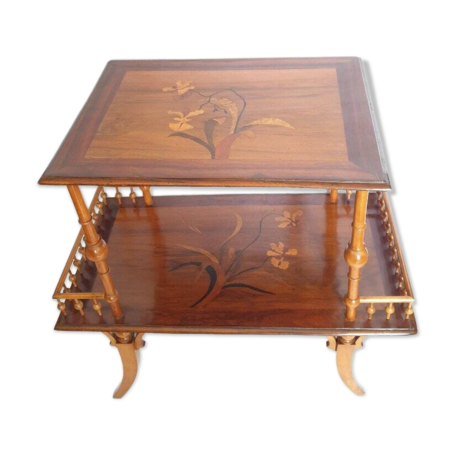 Table à thé Art Nouveau école de Nancy, début XXe