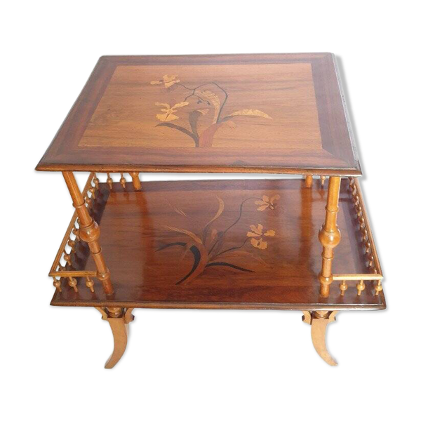 Table à thé Art Nouveau école de Nancy, début XXe