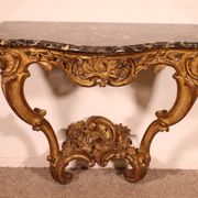 Console d'époque Louis XV En Bois Doré