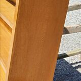 Wall shelf from the 50s in solid blond oak