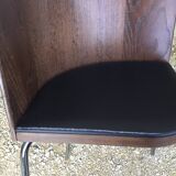 Ikea table late 20th century fusion model in dark wood and chrome legs