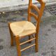 Louis Philippe solid oak and straw chair