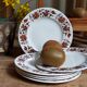 Six vintage English fine porcelain dessert plates