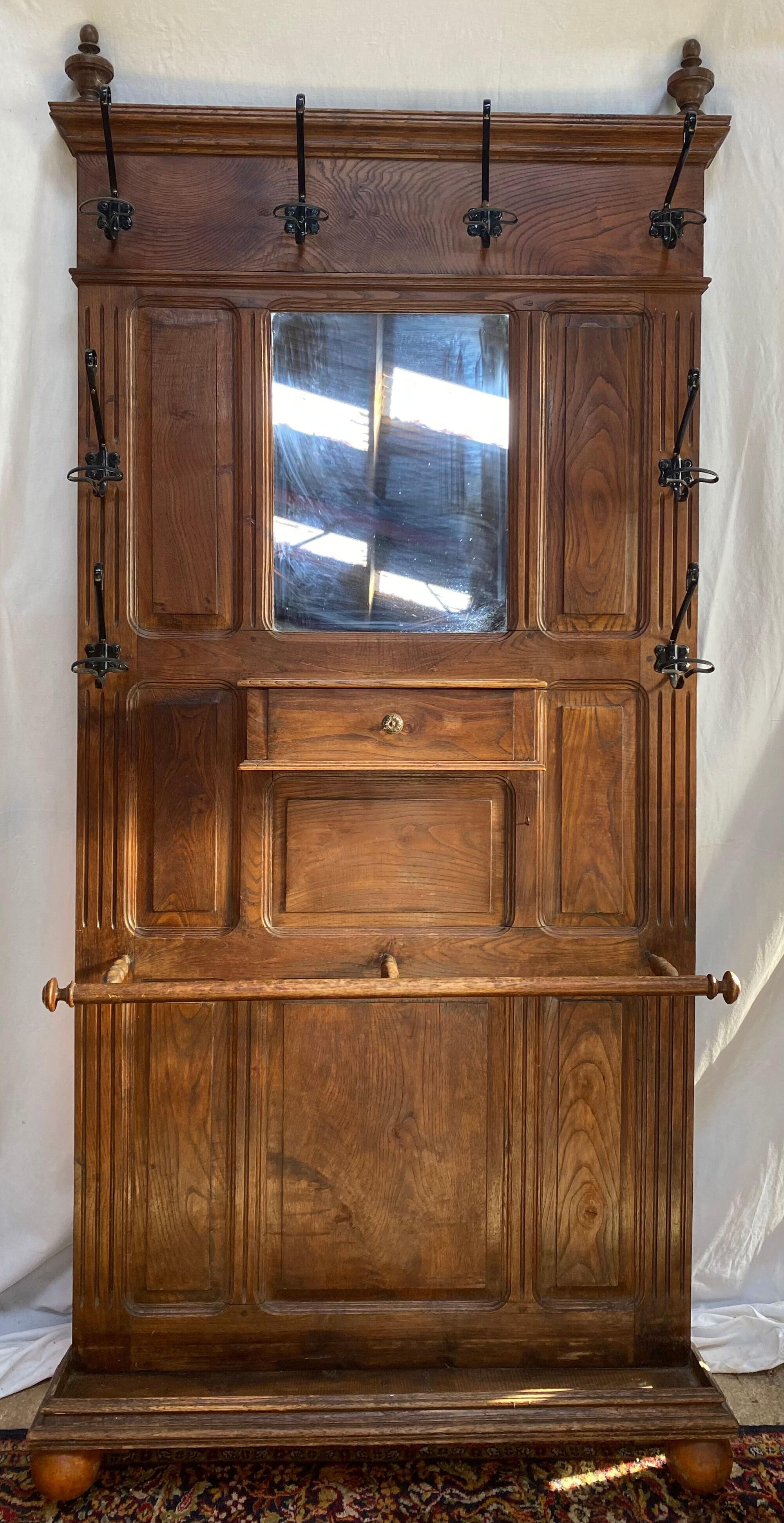 Old entrance cloakroom solid wood