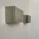Pair of vintage wall lights, brushed metal, France 1970
