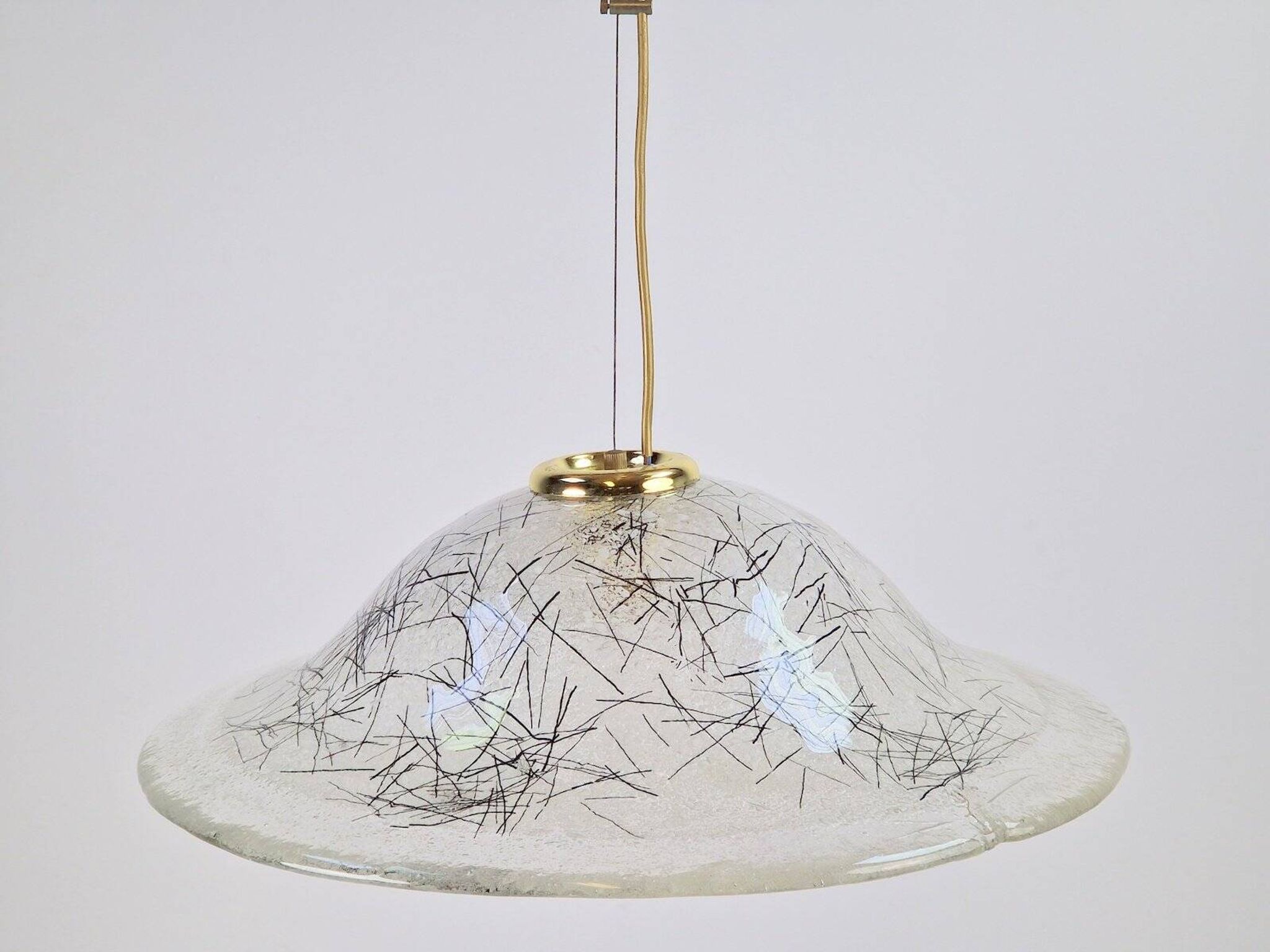 Vintage Murano Glass Pendant Lights from Kaiser-Leuchten, 1960s, Set of 2