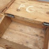 Double school wood desk from 1880 for decoration