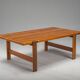 Table basse danoise en teck attribuée à Niels Bach, années 1960