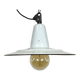 Industrial White Enamel Factory Pendant Lamp, 1960s