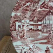 Dessert plate Terre de fer Lunéville – English Style – The Copperfield – Toile de Jouy