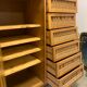 Vintage wood/wicker cabinet