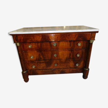 Commode empire en acajou du xix ème siecle