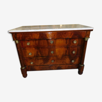 Mahogany empire chest of drawers of the nineteenth century