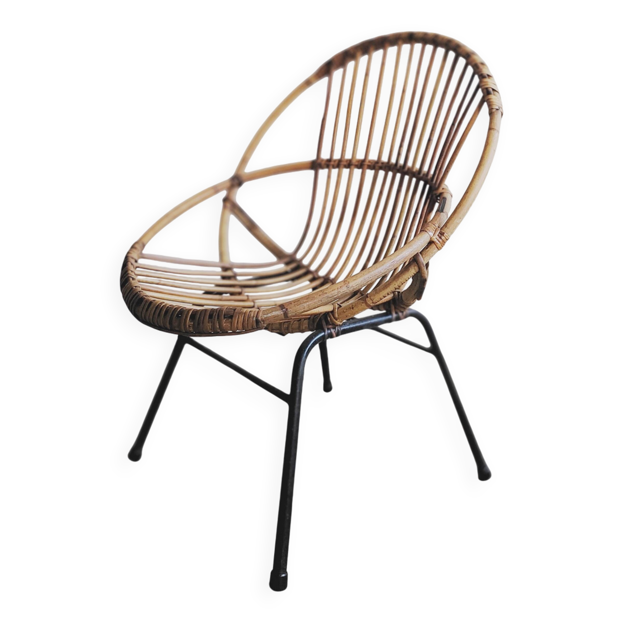 Adult rattan shell chair