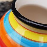 Vase à rayures vitaminées
