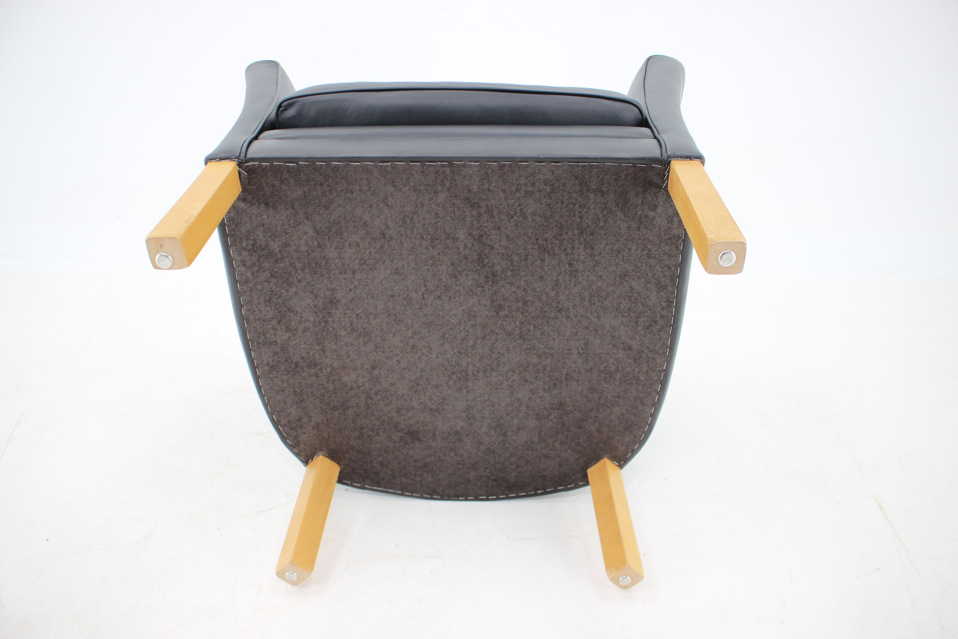 1970s Pair of Mogens Hansen Leather Easy Chairs, Denmark