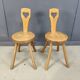 Paire de chaises d'appoint brutalistes, années 1960 - Suède