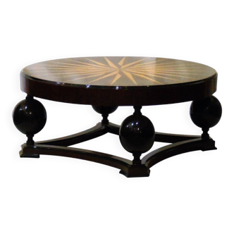 Round art deco coffee table