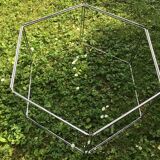 Metal and glass coffee table