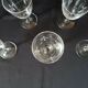 Set of 6 old crystal glasses cut for port or blanc wine