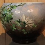 Pot by jerome massier in vallauris with passionflowers