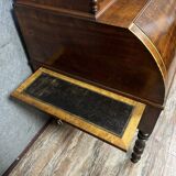 Important Louis Philippe Period Cylinder Desk / Restoration in speckled mahogany