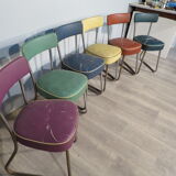 Set of 6 industrial chairs "Nori"
