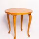 Mid-century round coffee table, light wood, Poland, 1960s