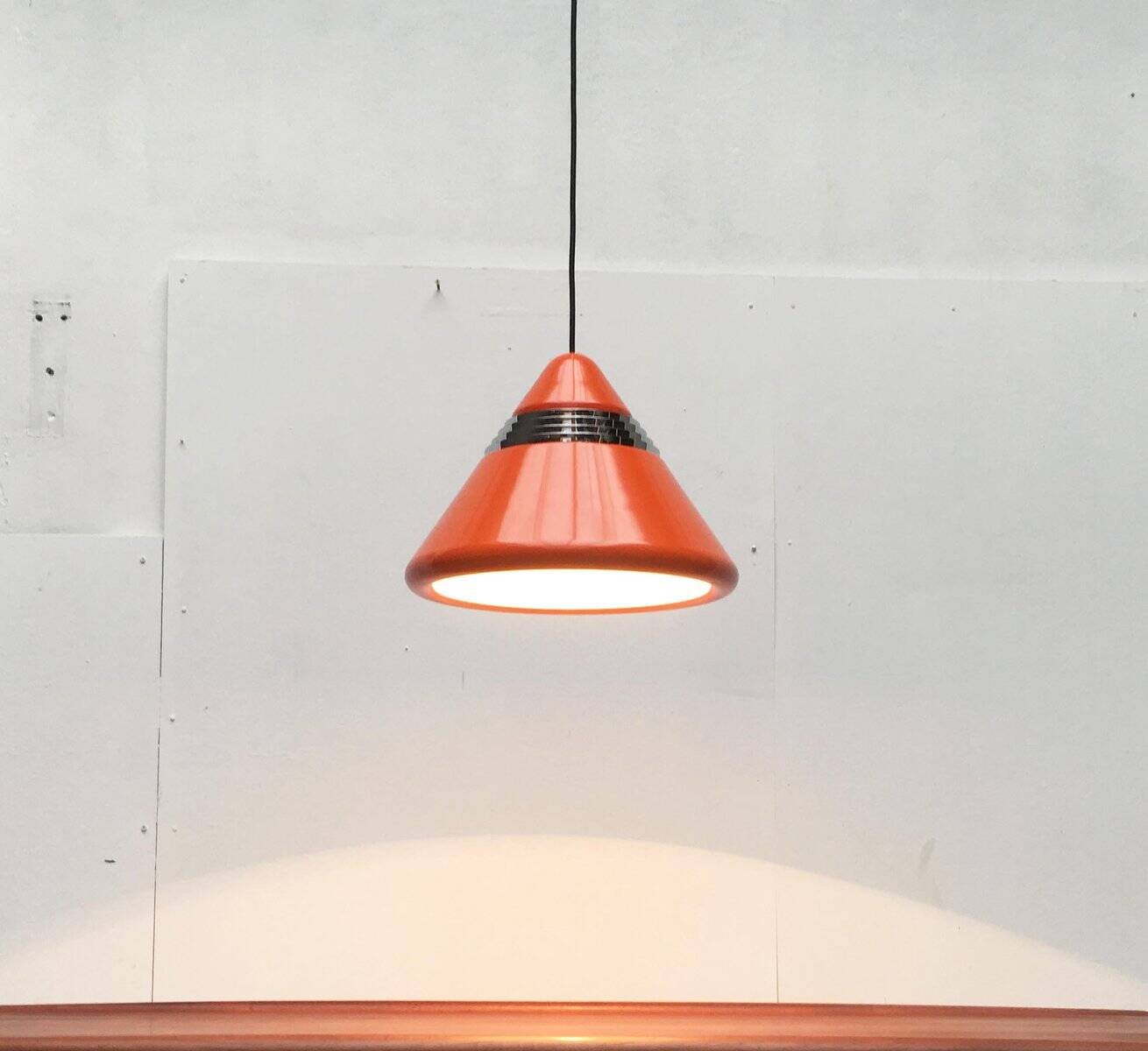 Vintage German Hanging Lamp Space Age Model 5535 by Alfred Kalthoff for Staff