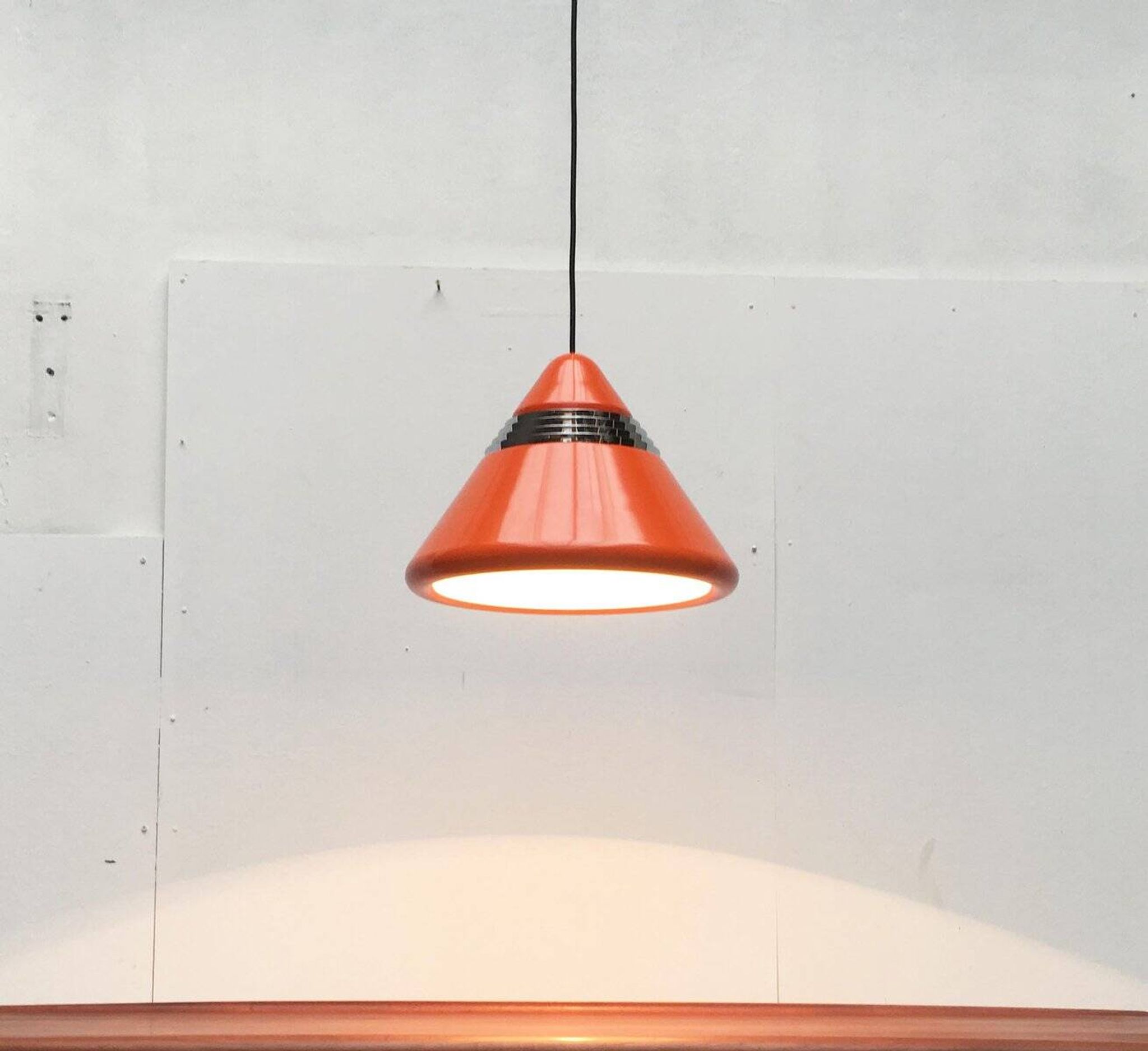 Vintage German Hanging Lamp Space Age Model 5535 by Alfred Kalthoff for Staff
