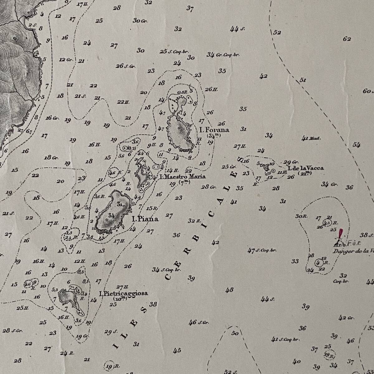 Marine chart Porto Vecchio 1956