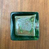 Brutalist glass block vase from the mid-century space age, 1960s