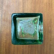 Brutalist glass block vase from the mid-century space age, 1960s