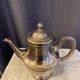 Antique 4-piece tea service silver metal louis xv style godron decor