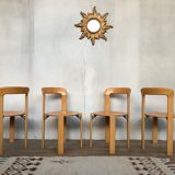 Series of 4 chairs model 3300 designer Bruno Rey design Kusch - co 1970 vintage