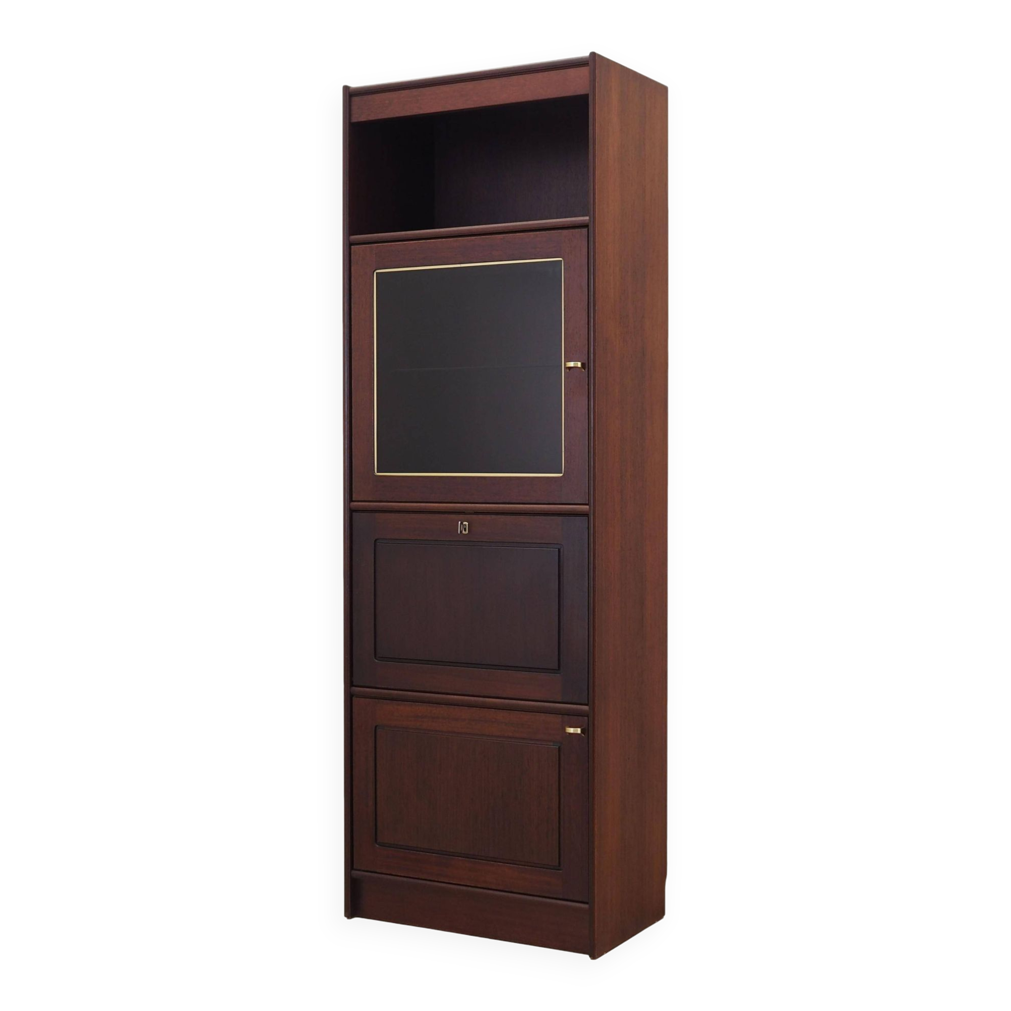 Mahogany showcase, Danish design, 1970s, production: Denmark
