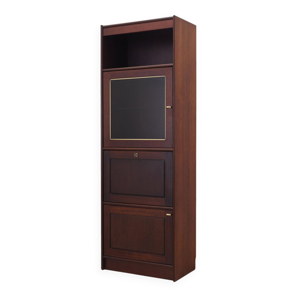 Vitrine en acajou, design danois, années 1970, production : Danemark