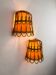 Pair of mid-century rattan wall sconces, Italy, circa 1960s