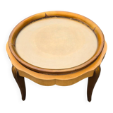 Louis XV round coffee table with removable glass top