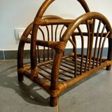 Dark bamboo magazine holders