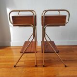 Pair of vintage modernist bedside tables
